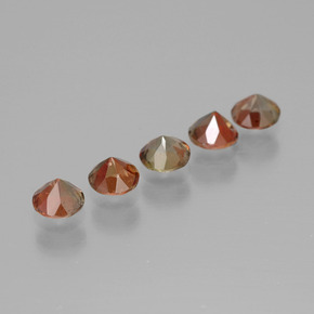 Gemas de andalucita multicolor natural de 1,43 ct, corte redondo, VS