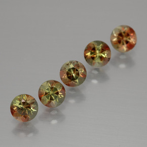 Gemas de andalucita multicolor natural de 1,43 ct, corte redondo, VS