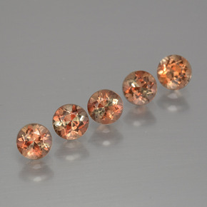 Gemas de andalucita Multicolor natural de 1.58 ct, Corte Redondo, VS