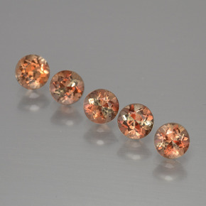 Gemas de andalucita Multicolor natural de 1.58 ct, Corte Redondo, VS