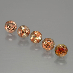 Gemas de andalucita multicolor natural de 1,49 ct, corte redondo, VS