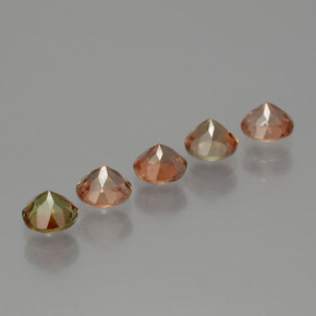 Gemas de andalucita multicolor natural de 1,49 ct, corte redondo, VS