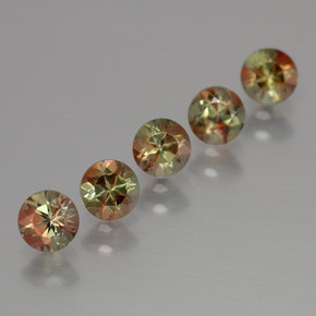 Gemas de andalucita Multicolor natural de  ct, Corte Redondo, VVS-VS