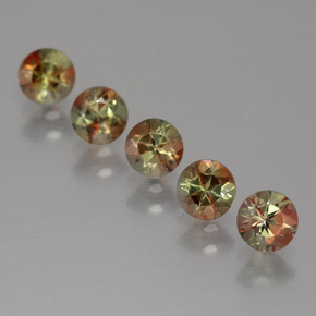 Gemas de andalucita Multicolor natural de  ct, Corte Redondo, VVS-VS