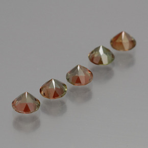 Gemas de andalucita Multicolor natural de  ct, Corte Redondo, VVS-VS