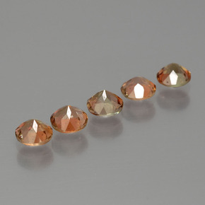 Gemas de andalucita Marrón naranja natural de  ct, Corte Redondo, VS