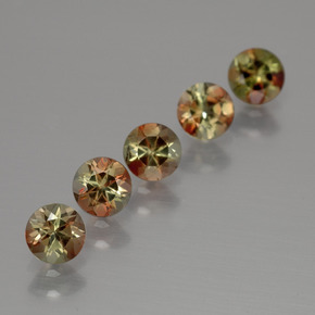 Gemas de andalucita multicolor natural de 1,47 ct, corte redondo, VS