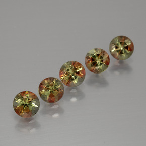 Gemas de andalucita Multicolor natural de  ct, Corte Redondo, VS