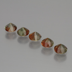 Gemas de andalucita Multicolor natural de  ct, Corte Redondo, VS