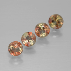 Gemas de andalucita Multicolor natural de 1.16 ct, Corte Redondo, VS