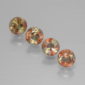 Gemas de andalucita Multicolor natural de 1.16 ct, Corte Redondo, VS