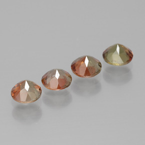 Gemas de andalucita Multicolor natural de 1.16 ct, Corte Redondo, VS