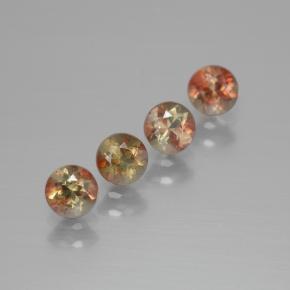 Gemas de andalucita Multicolor natural de 1.31 ct, Corte Redondo, VS