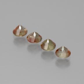 Gemas de andalucita Multicolor natural de 1.31 ct, Corte Redondo, VS