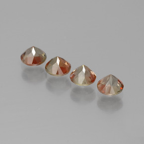 Gemas de andalucita multicolor natural de 1,24 ct, corte redondo, VS