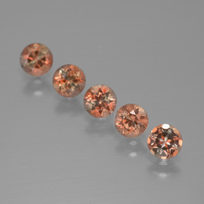 Gemas de andalucita multicolor natural de 1,43 ct, corte redondo, VS