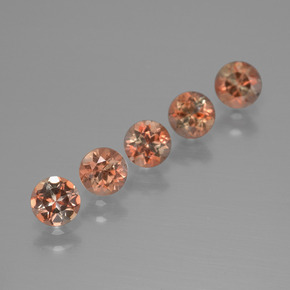 Gemas de andalucita multicolor natural de 1,43 ct, corte redondo, VS