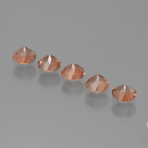 Gemas de andalucita multicolor natural de 1,43 ct, corte redondo, VS