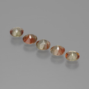 Gemas de andalucita multicolor natural de  ct, corte redondo, VS