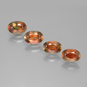 Gemas de andalucita naranja natural de  ct, corte óvalo, VS