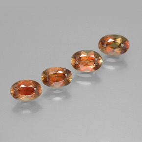 Gemas de andalucita naranja natural de  ct, corte óvalo, VS