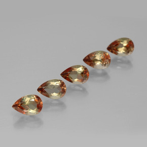 Gemas de andalucita multicolor natural de 2,28 ct, en forma de pera, VS