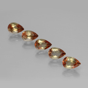 Gemas de andalucita multicolor natural de 2,28 ct, en forma de pera, VS