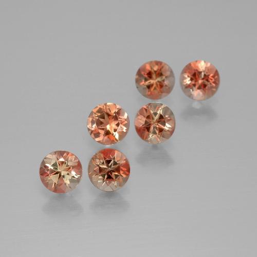 Gemas de andalucita multicolor natural de 1,67 ct, corte redondo, VS