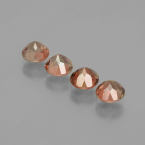 Gemas de andalucita multicolor natural de  ct, corte redondo, VS