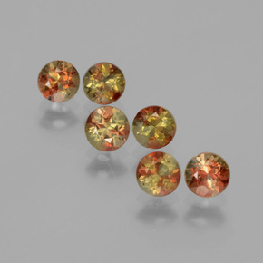 Gemas de andalucita multicolor natural de  ct, corte redondo, VS