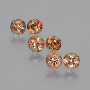 Gemas de andalucita multicolor natural de 1,75 ct, corte redondo, VS