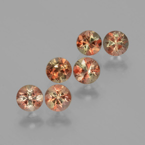 Gemas de andalucita multicolor natural de 1,75 ct, corte redondo, VS