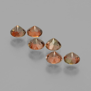 Gemas de andalucita multicolor natural de 1,75 ct, corte redondo, VS