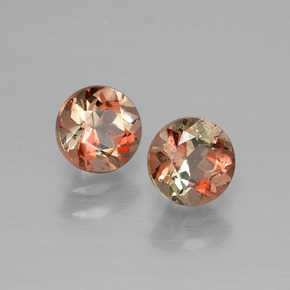 Gemas de andalucita Multicolor natural de  ct, Corte Redondo, VS