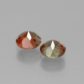Gemas de andalucita multicolor natural de  ct, corte redondo, VS
