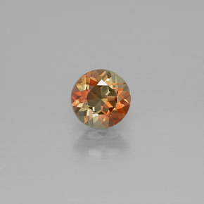 Andalucita multicolor natural de 0,46 ct, corte redondo, VS