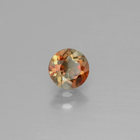 Andalucita multicolor natural de 0,46 ct, corte redondo, VS