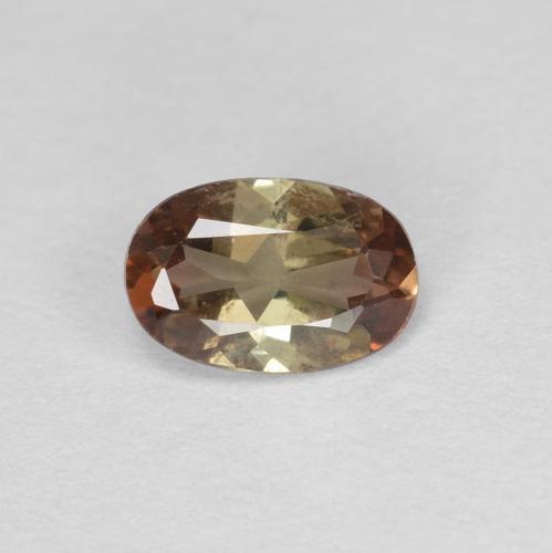 Andalucita multicolor natural de 0,42 ct, corte óvalo, VS