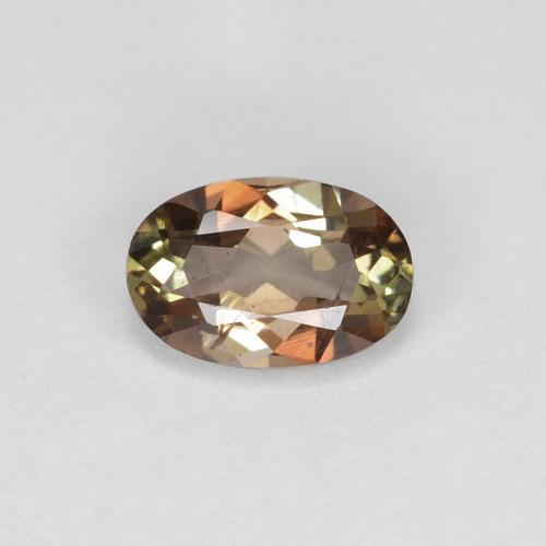 Andalucita multicolor natural de 0,44 ct, corte óvalo, VS-SI