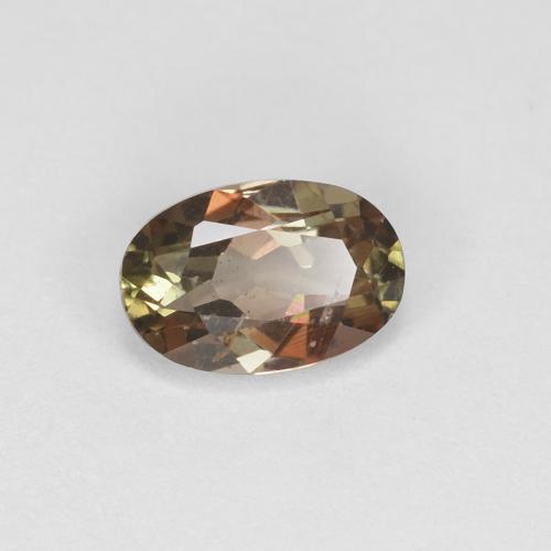 Andalucita multicolor natural de 0,44 ct, corte óvalo, VS-SI
