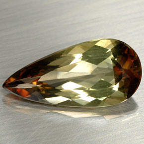 Andalucita multicolor natural de 2,93 ct, en forma de pera, VS