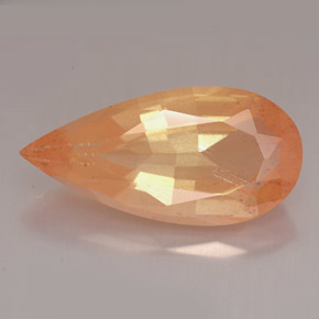 Andesina labradorita naranja natural de 12,28 ct, en forma de pera, VVS