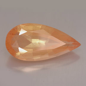 Andesina labradorita naranja natural de 12,28 ct, en forma de pera, VVS
