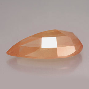 Andesina labradorita naranja natural de 12,28 ct, en forma de pera, VVS