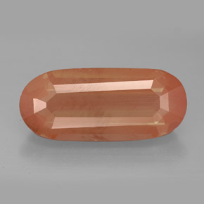 Andesina labradorita naranja natural de 8,57 ct, forma elegante, VVS