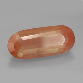 Andesina labradorita naranja natural de 8,57 ct, forma elegante, VVS