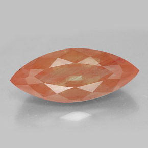 Labradorita Andesina Naranja miel natural de 8.24 ct, Marquesa, VVS-VS