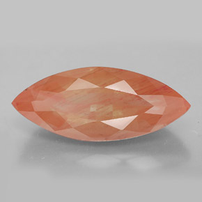 Labradorita Andesina Naranja miel natural de 8.24 ct, Marquesa, VVS-VS