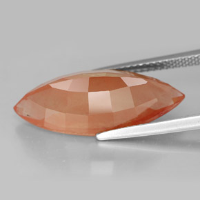 Labradorita Andesina Naranja miel natural de 8.24 ct, Marquesa, VVS-VS