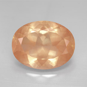 Andesina labradorita naranja natural de 7,92 ct, corte óvalo, VVS-VS